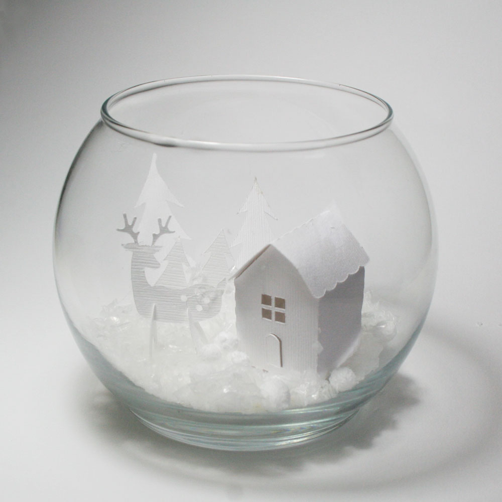 Paper Snow Globe Christmas Project