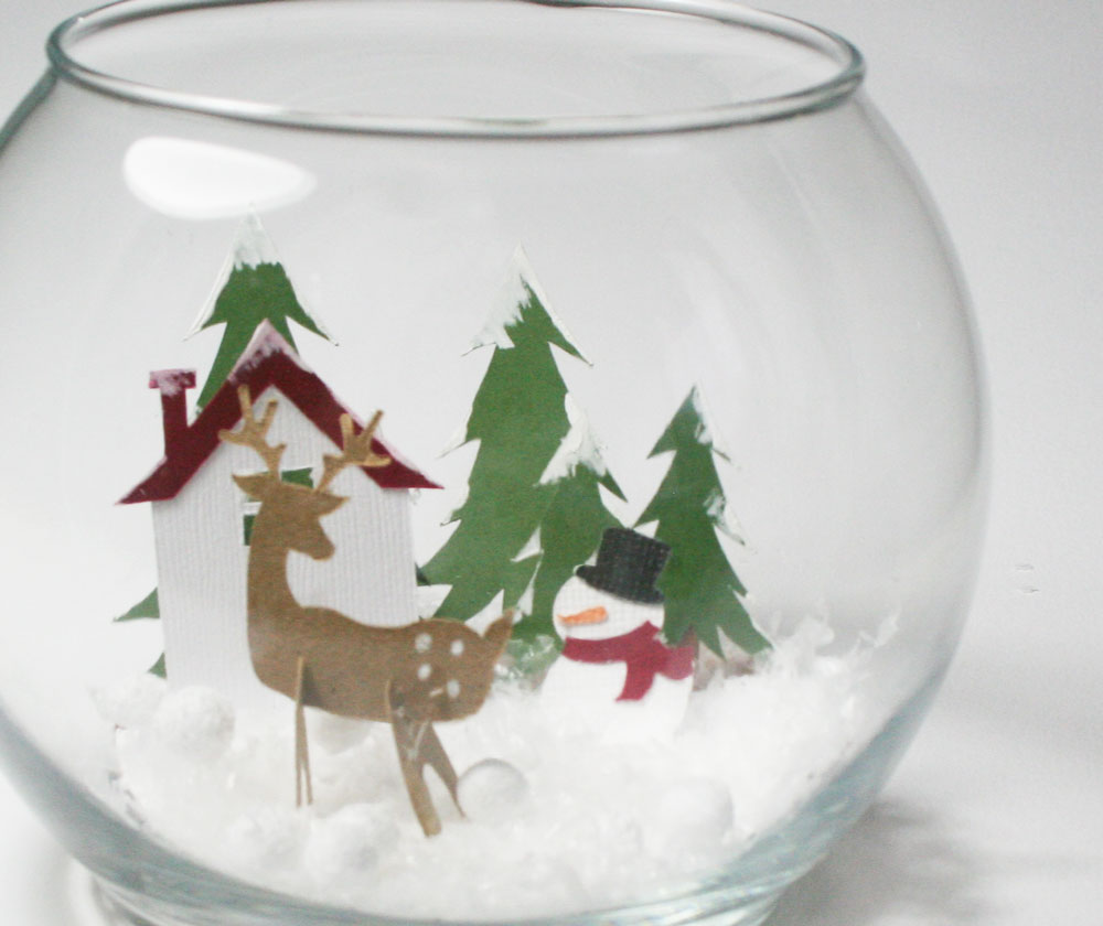 Paper Snow Globe Christmas Project