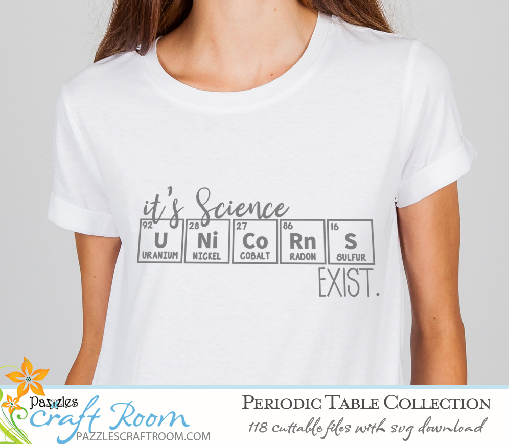 Pazzles DIY Periodic Table Cuttable SVG files for crafts. Instant download compatible with all major electronic cutters including Pazzles Inspiration, Cricut, and Silhouette Cameo.