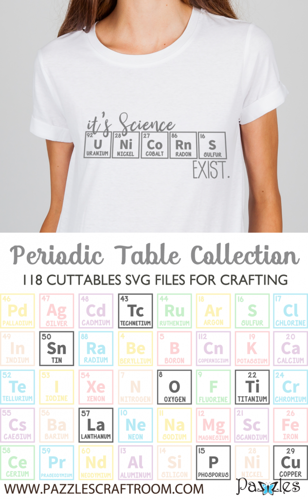 complete periodic table cuttable svg files collection pazzles