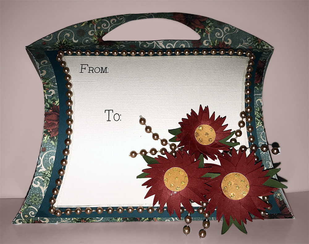 Poinsettia Pillow Purse made with the Pazzles Inspiration