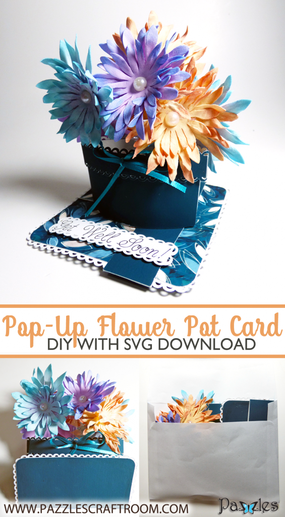 Pazzles DIY Pop Up Flower Pot Card by Julie Flanagan