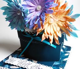 Pazzles Get Well DIY Pop Up Flower Pot Card by Julie Flanagan