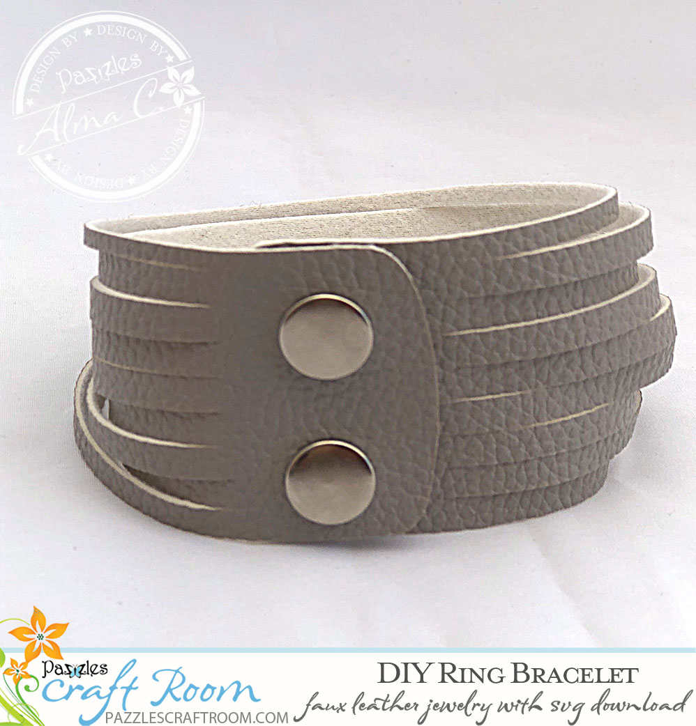 Faux Leather Bracelet Cricut Tutorial - Printable Crush