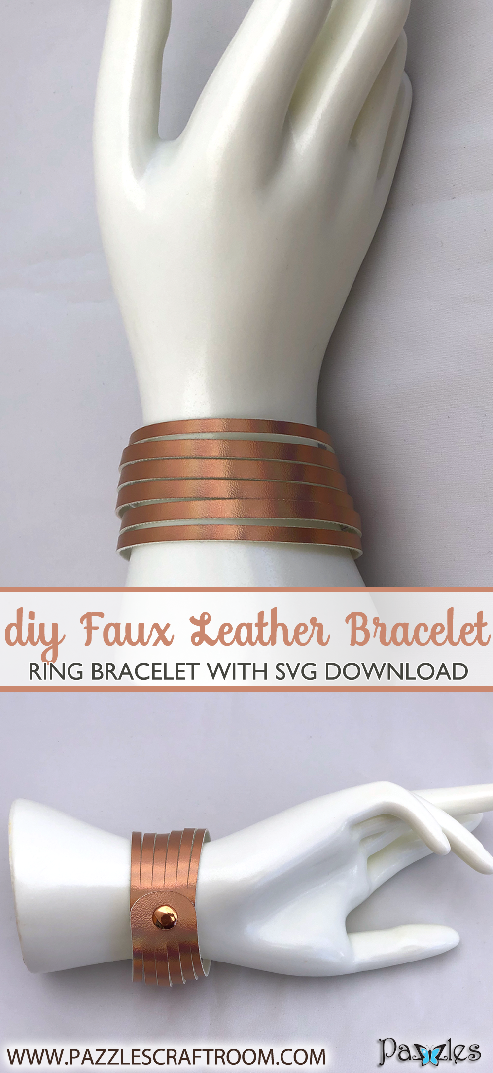 DIY Leather Cuff Bracelet - Cricut Secret Santa Project