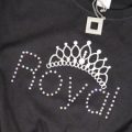 Pazzles DIY Royal Tee rhinestone shirt with instant SVG download. Compatible with all major electronic cutters including Pazzles Inspiration, Cricut, and Silhouette Cameo. Design by Monica Martinez.