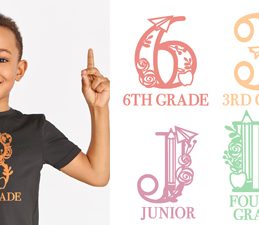 Pazzles DIY School Grade Monograms collection of cuttable designs in AI, SVG, and WPC. Instant SVG download compatible with all major electronic cutters including Pazzles Inspiration, Cricut, and Silhouette Cameo.