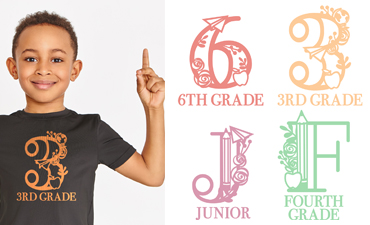 Pazzles DIY School Grade Monograms collection of cuttable designs in AI, SVG, and WPC. Instant SVG download compatible with all major electronic cutters including Pazzles Inspiration, Cricut, and Silhouette Cameo.