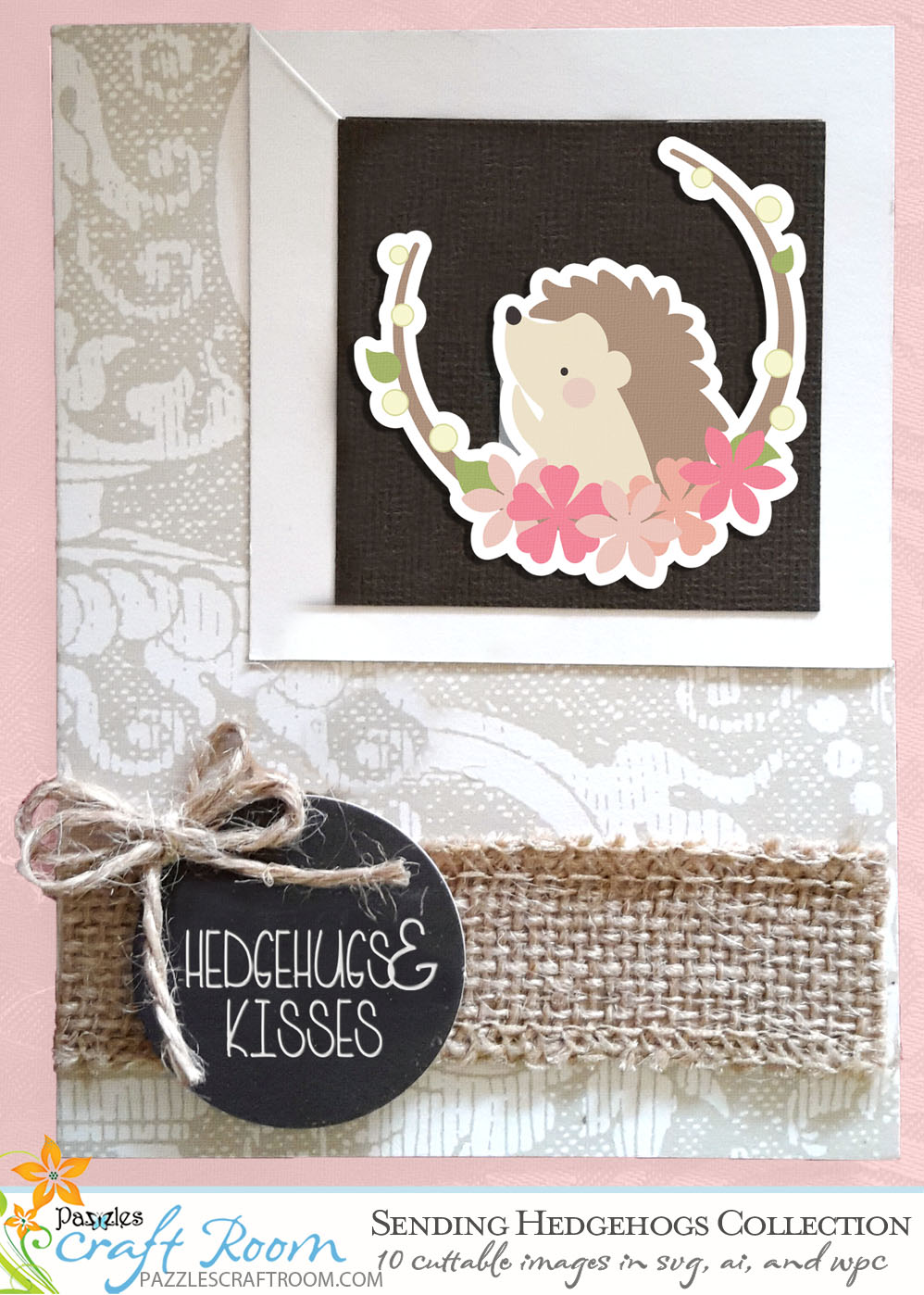 Pazzles Sending Hedgehogs Cutting Collection instant download in SVG, AI, and WPC. Compatible with all major electronic cutters including Pazzles Inspiration, Cricut, and Silhouette Cameo.