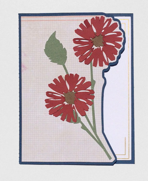 Shaped Edge Cut Away Flower Card