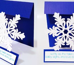 Pazzles DIY Snowflake Easel Card with instant SVG download. Compatible with all major electronic cutters including Pazzles Inspiration, Cricut, and Silhouette Cameo. Design by Renee Smart.