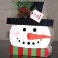 Pazzles Light Up DIY Snowman Decoration with instant SVG download. Compatible with all major electronic cutters including Pazzles Inspiration, Cricut, and Silhouette Cameo. Design by Judy Hanson.