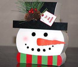 Pazzles Light Up DIY Snowman Decoration with instant SVG download. Compatible with all major electronic cutters including Pazzles Inspiration, Cricut, and Silhouette Cameo. Design by Judy Hanson.