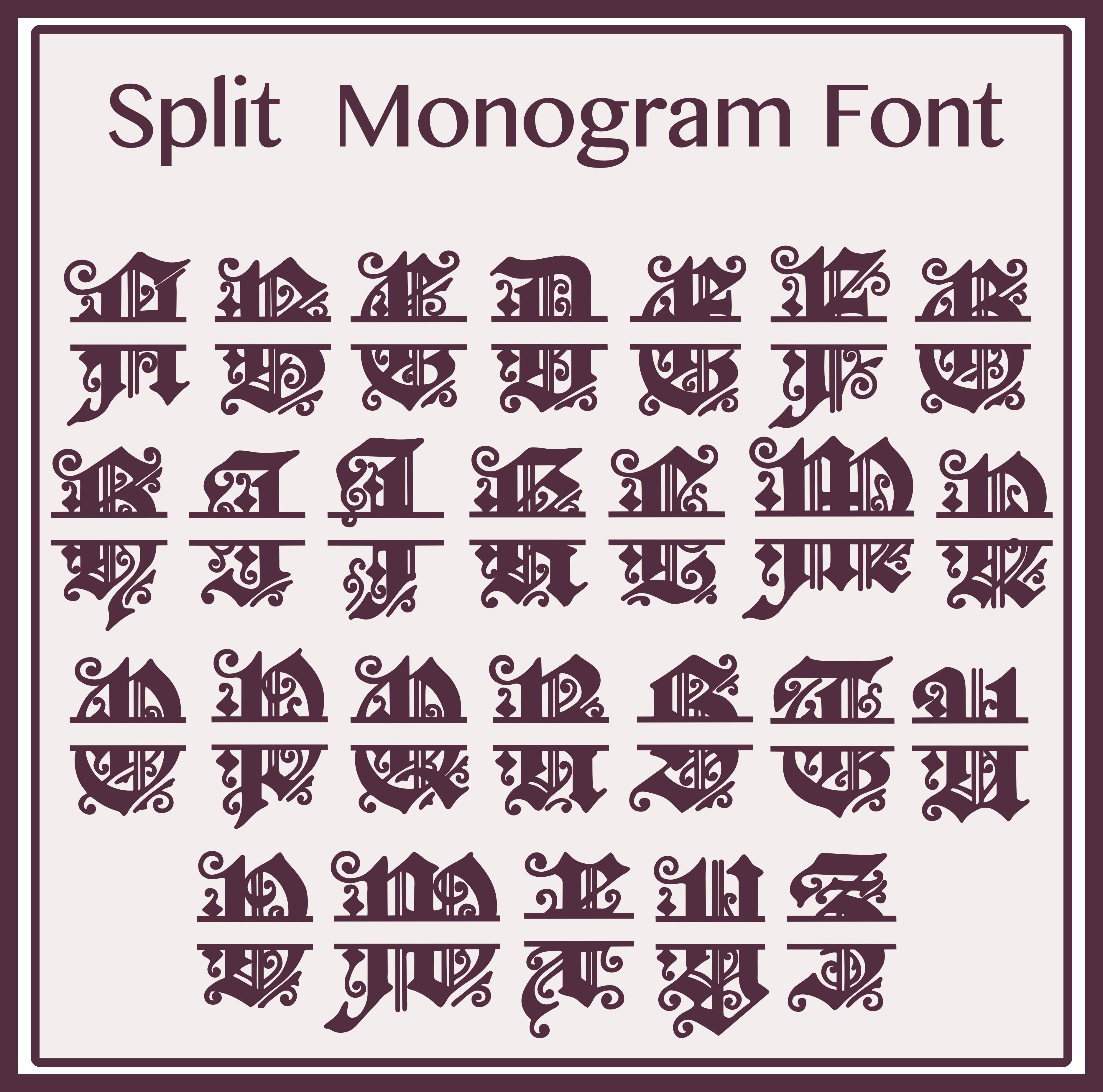 Split Monograms Collection - Pazzles Craft Room