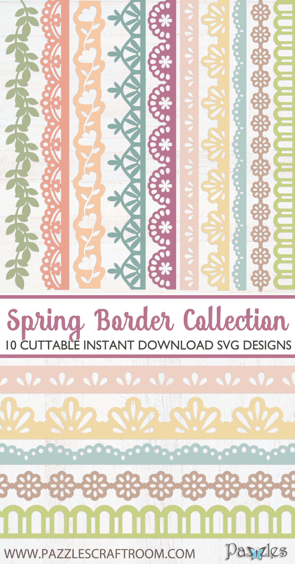 10 Spring Border Svg Designs With Instant Download Pazzles Craft Room