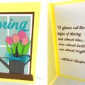 Pazzles DIY Spring Card with instant SVG download. Compatible with all major electronic cutters including Pazzles Inspiration, Cricut, and Silhouette Cameo. Design by Alma Cervantes.