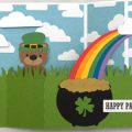 Pazzles DIY St. Patricks' Day Wiper Card with instant SVG download. Compatible with all major electronic cutters including Pazzles Inspiration, Cricut, and Silhouette Cameo. Design by Alma Cervantes.