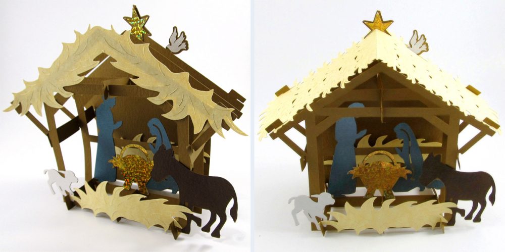 Nativity Sliceform made with the Pazzles Inspiration Vue - SVG file available!