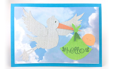 Stork Baby Card