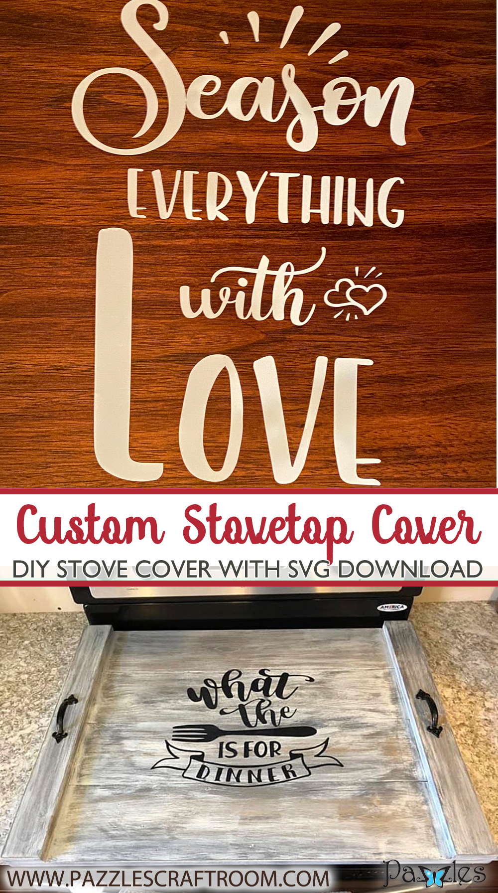 Pazzles DIY Stovetop Boards or Noodle Board with SVG instant download. Compatible with all major electronic cutters including Pazzles Inspiration, Cricut, and Silhouette Cameo.