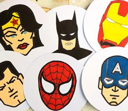 Pazzles DIY Super Hero Bookmarks with print and cut option. Instant download SVG compatible with all major electronic cutters including Pazzles Inspiration, Cricut, and Silhouette Cameo. Design by Nida Tanweer.