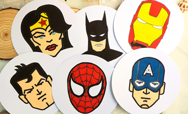 Pazzles DIY Super Hero Bookmarks with print and cut option. Instant download SVG compatible with all major electronic cutters including Pazzles Inspiration, Cricut, and Silhouette Cameo. Design by Nida Tanweer.