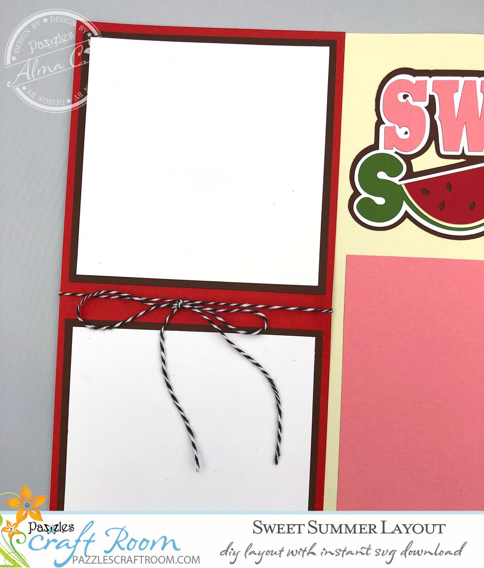 Pazzles DIY Sweet Summer Layout with instant SVG download. Compatible with all major electronic cutters including Pazzles Inspiration, Cricut, and SIlhouette Cameo. Design by Alma Cervantes.