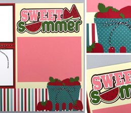 Pazzles DIY Sweet Summer Layout with instant SVG download. Compatible with all major electronic cutters including Pazzles Inspiration, Cricut, and SIlhouette Cameo. Design by Alma Cervantes.