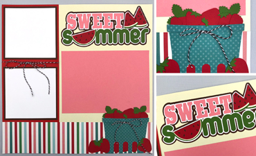 Pazzles DIY Sweet Summer Layout with instant SVG download. Compatible with all major electronic cutters including Pazzles Inspiration, Cricut, and SIlhouette Cameo. Design by Alma Cervantes.