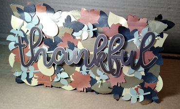 Pazzles Thankful Leaves DIY Fall Decor by Renee Smart. SVG download compatible with all major electronic cutters including Pazzles Inspiration, Cricut, and Silhouette Cameo.