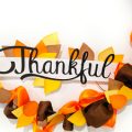 Pazzles DIY Thankful Wreath with instant SVG download. Compatible with all major electronic cutters including Pazzles Inspiration, Cricut, and Silhouette Cameo. Design by Monica Martinez.