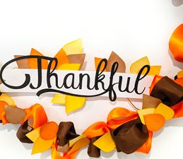 Pazzles DIY Thankful Wreath with instant SVG download. Compatible with all major electronic cutters including Pazzles Inspiration, Cricut, and Silhouette Cameo. Design by Monica Martinez.