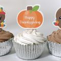Pazzles DIY Thanksgiving Cupcake Toppers by Lisa Reyna. SVG download compatible with all major electronic cutters including Pazzles Inspiration, Cricut, and Silhouette Cameo.