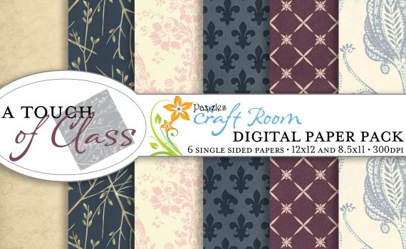 Pazzles DIY Printable A Touch of Class Elegant Digital Paper Collection by Amanda Vander Woude