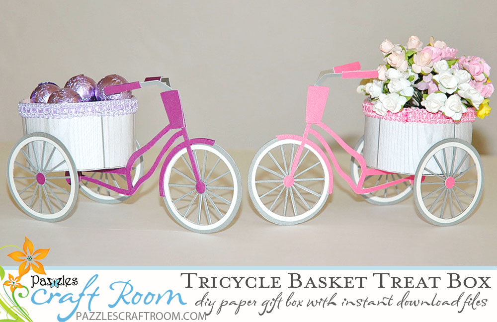 Pazzles DIY Craft Tricycle Treat Box by Judy Hanson