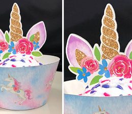 Pazzles DIY Unicorn Cupcake Topper and Wrapper by Lisa Reyna