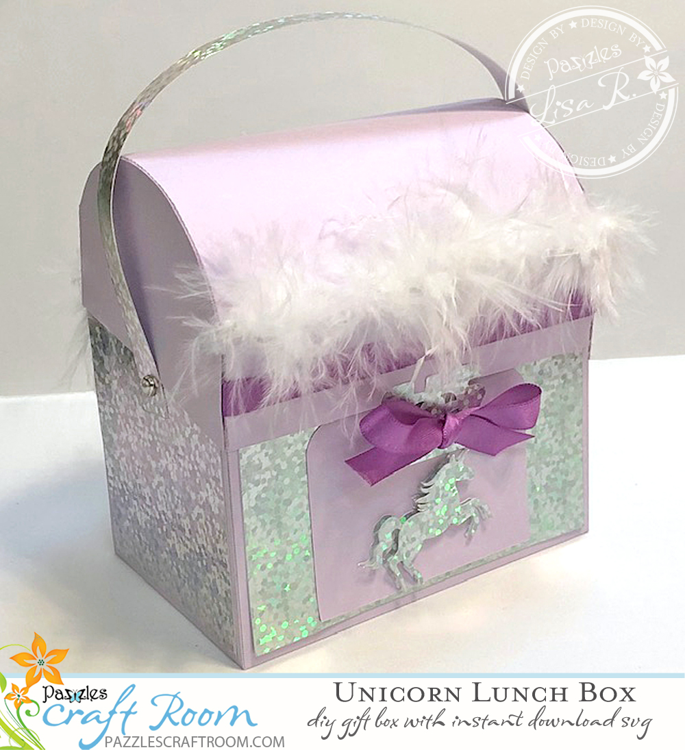 Pazzles DIY SVG Craft Unicorn Box by Lisa Reyna