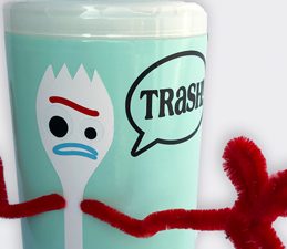 Pazzles DIY Upcycled Trash Container with instant SVG download. Compatible with all major electronic cutters including Pazzles Inspiration, Cricut, and Silhouette Cameo. Design by Alma Cervantes.