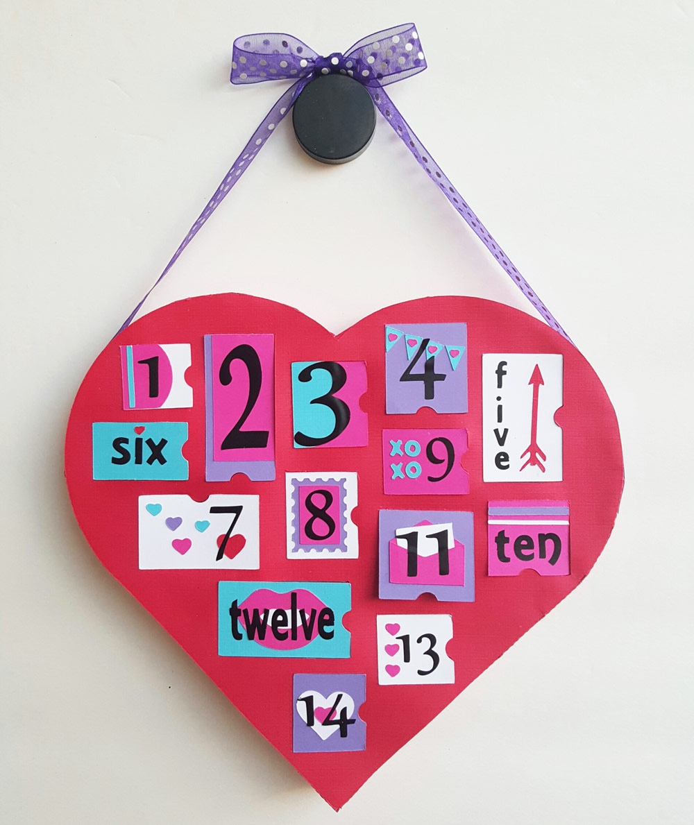 Valentine Advent Calendar made entirely of paper.