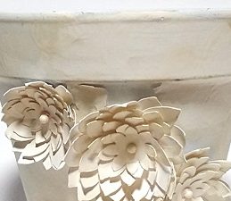 Pazzles DIY Glow in the Dark Vintage Flower Pot with Paper Flowers by Renee Smart