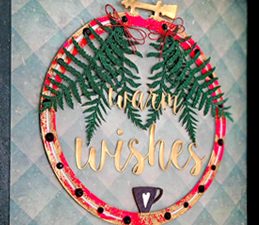 Pazzles DIY Warm Wishes Decorative Sign with instant SVG download. Compatible with all major electronic cutters including Pazzles Inspiration, Cricut, and Silhouette Cameo. Design by Zahraa Darweesh.