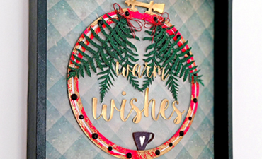 Pazzles DIY Warm Wishes Decorative Sign with instant SVG download. Compatible with all major electronic cutters including Pazzles Inspiration, Cricut, and Silhouette Cameo. Design by Zahraa Darweesh.