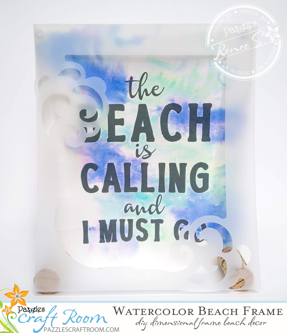 Download Free Easy Diy Watercolor Beach Frame Instructions And Instant Download PSD Mockup Template