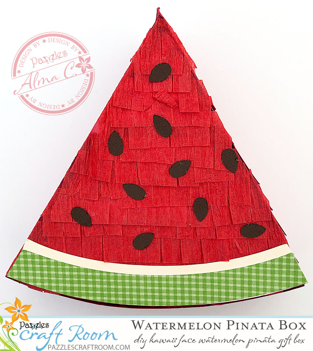 Pazzles DIY Kawaii Piñata Watermelon Box Craft Project by Alma Cervantes