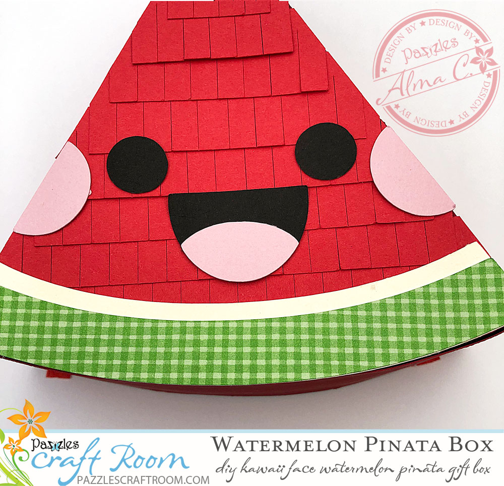 Pazzles DIY Kawaii Piñata Watermelon Box Craft Project by Alma Cervantes