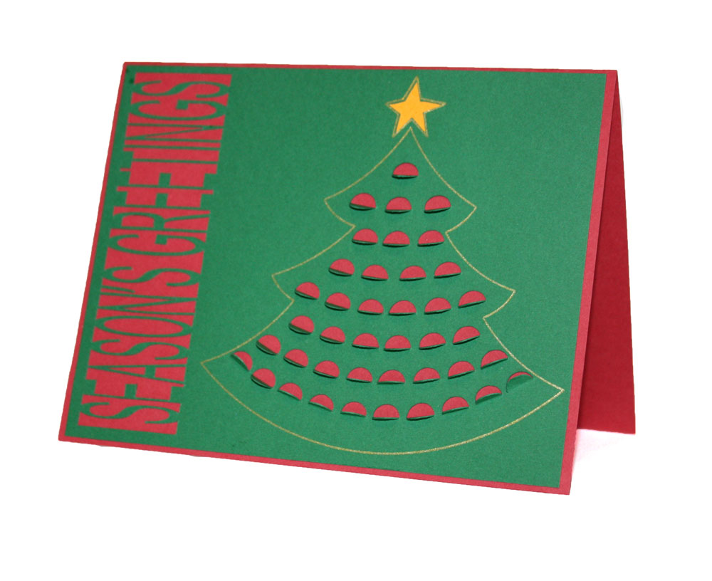 Seasons Greetings Cut Out Card