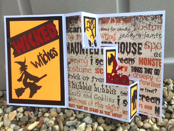 Wicked Witch Halloween Stair Step Card