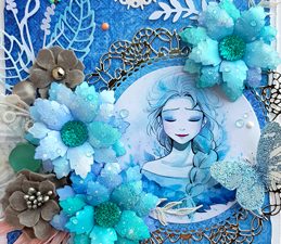 Pazzles DIY Winter Princess Birthday Card with instant SVG download. Compatible with all major electronic cutters including Pazzles Inspiration, Cricut, and Silhouette Cameo. Design by Nida Tanweer.