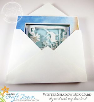 DIY Winter Shadow Box Card or Frame with instant SVG download - Pazzles