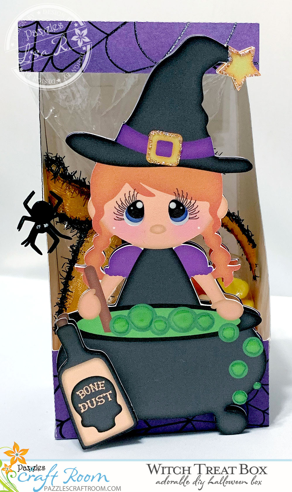 Pazzles DIY Halloween Witch Treat Box by Lisa Reyna